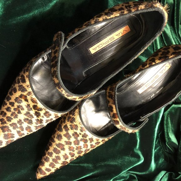 Sexy Calf Skin Leopard Print Heel (Size 8.5) - Picture 5 of 11